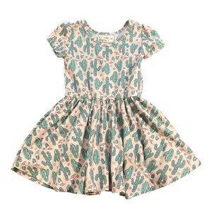 Dot Dot Smile Christmas Cactus Santa Hat Cap Dress Size‎ 12-24 Months